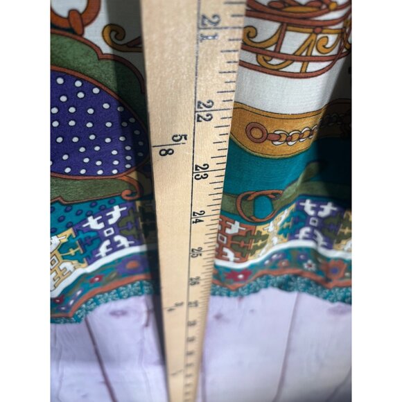 Vintage Daniel Duval Paris Multicolor Christmas Womens Blouse - Picture 7 of 10